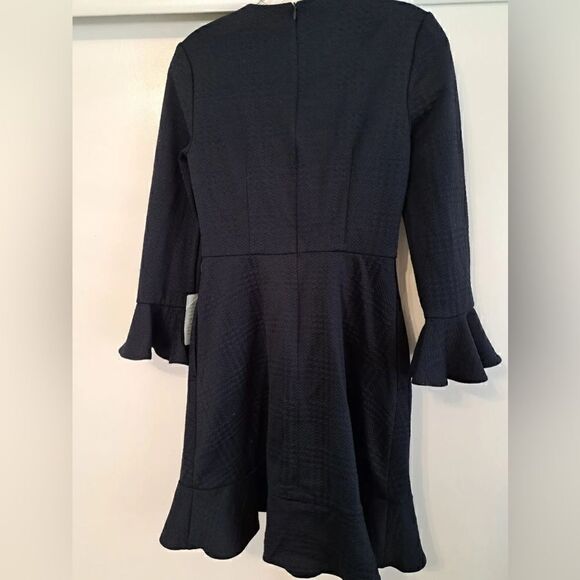 Eliza J NWT Flounce Sleeve A-Line Dress in Navy Size 10 - Picture 7 of 10